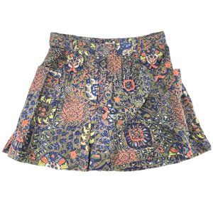 Aerie Women's Floral Print Tropical 100% Cotton Pull On Skirt Size XS